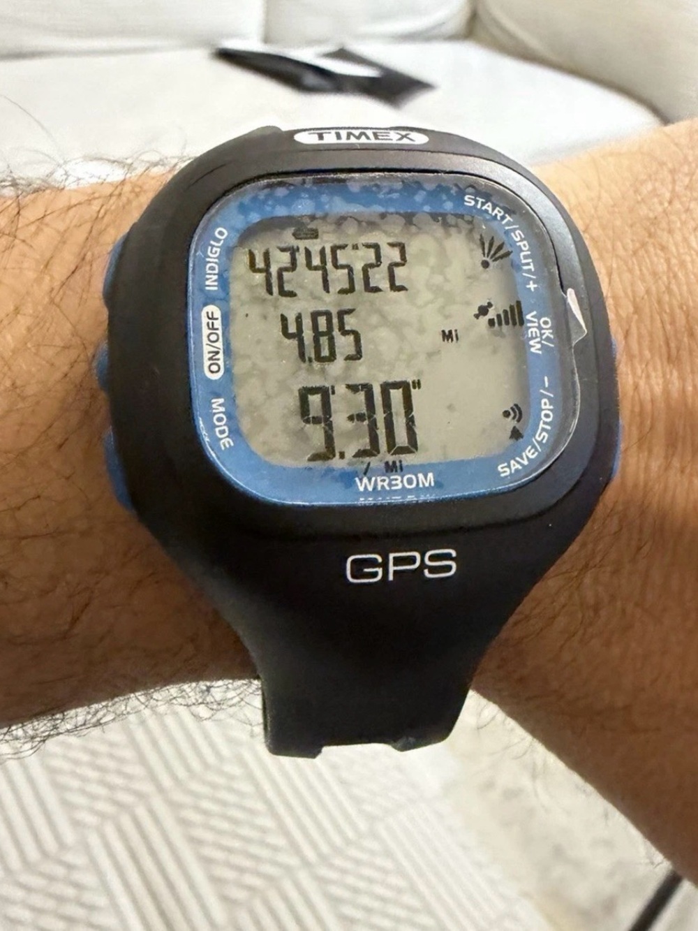 Timex Marathon GPS Digital Sports Watch Black with Blue Accents WR30M M434